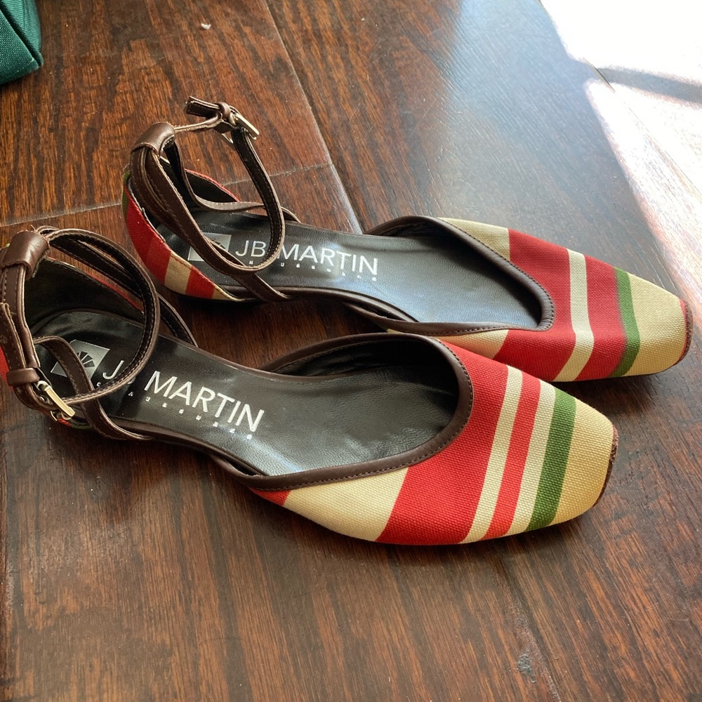 JB Martin Sandals With Over The Ankle Straps Sizes 38, Preowned